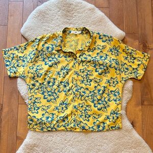 Vans oversized Hawaiian short sleeve button down shirt, women’s XS